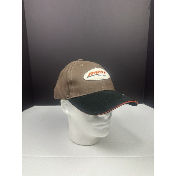 BNSF Railway Hat Cap Strapback Gray Orange UPS Peak Season 2010 Adjustable